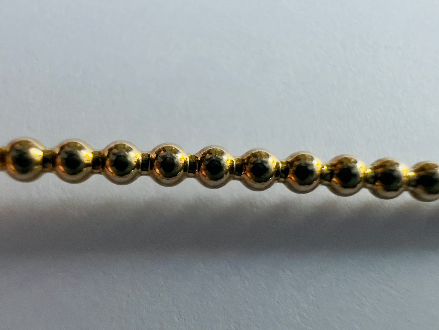 Fil d'or 18 carats, perlé, 1,50 mm de diamètre, fil or jaune 18k 750