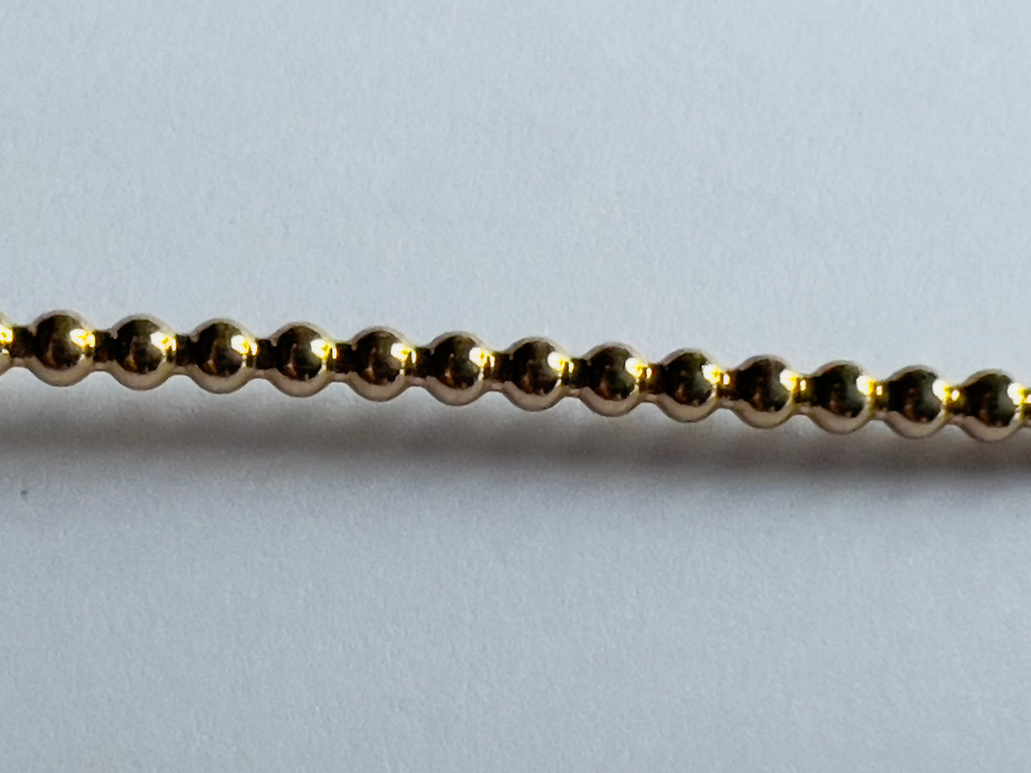 Fil d'or 9 carats, perlé, 1,50 mm de diamètre, fil or jaune, or 9k 375