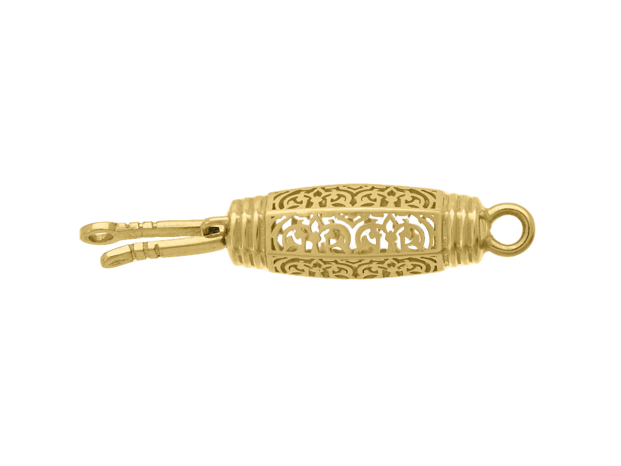 Fermoir En Or Blanc 18k Avec Chaîne Et Attache De Sécurité – Occasion