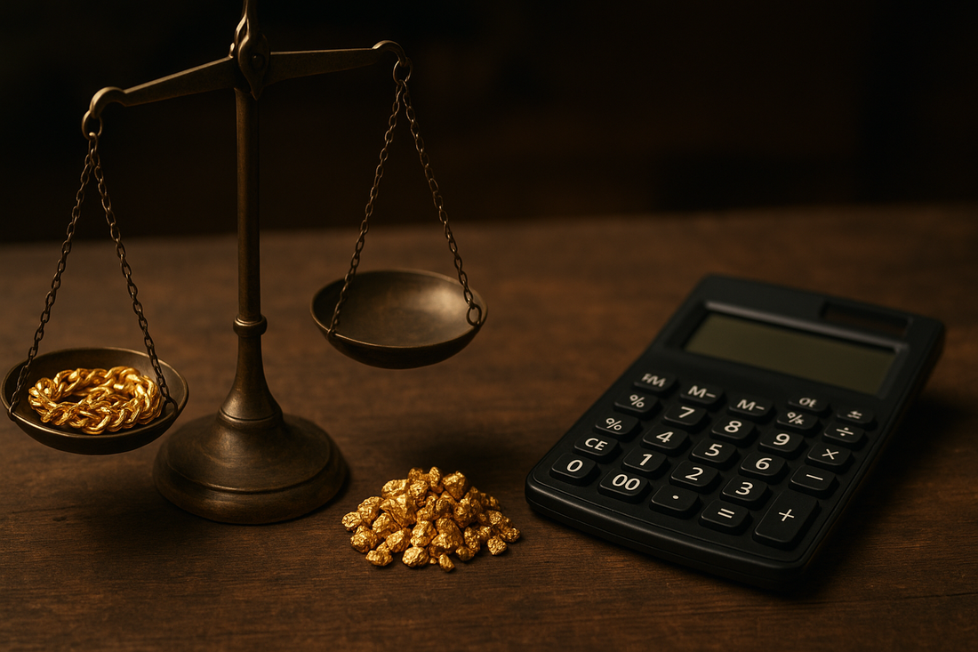 Guide expliquant le calcul du prix d'une chaîne en or au gramme, incluant le coût du métal et du travail.