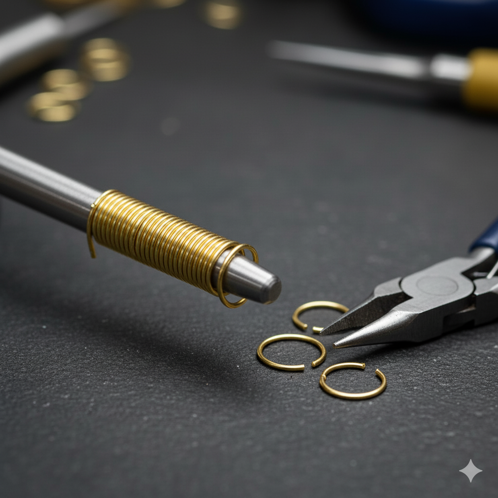 Tutoriel pour apprendre à fabriquer des anneaux de jonction en or 18 carats à partir de fil d'or.