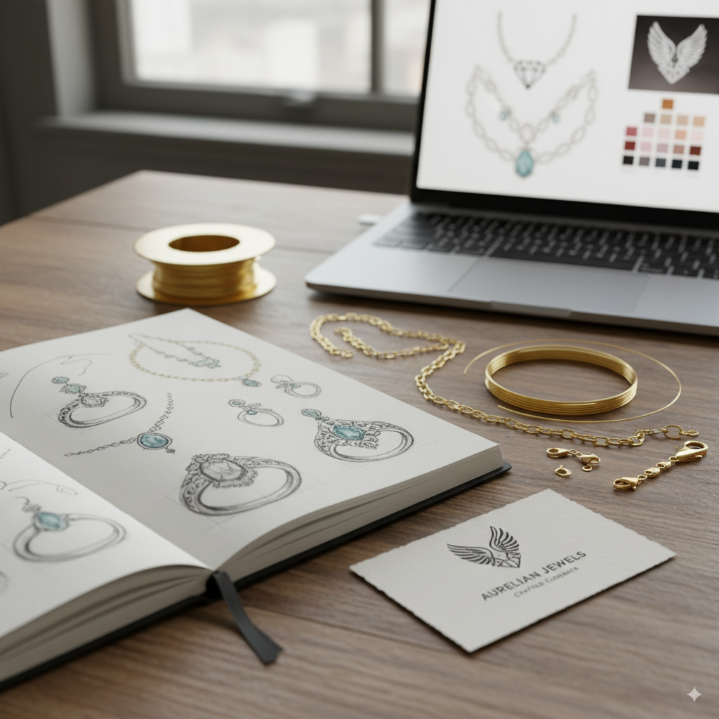 Guide pour les entrepreneurs qui souhaitent créer leur propre marque de bijoux en or.