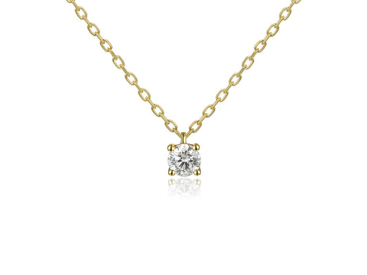 Guide pour choisir un premier collier avec un diamant solitaire en or 18 carats, le cadeau parfait pour une femme.