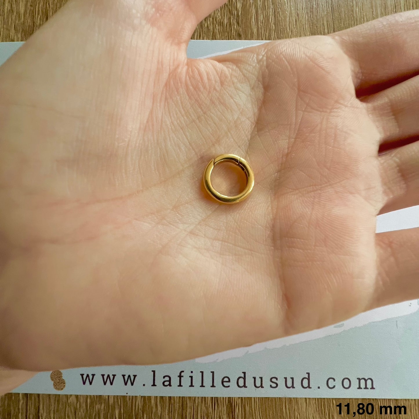 Fermoir à Charnière Bombé invisible en Or Jaune 18k