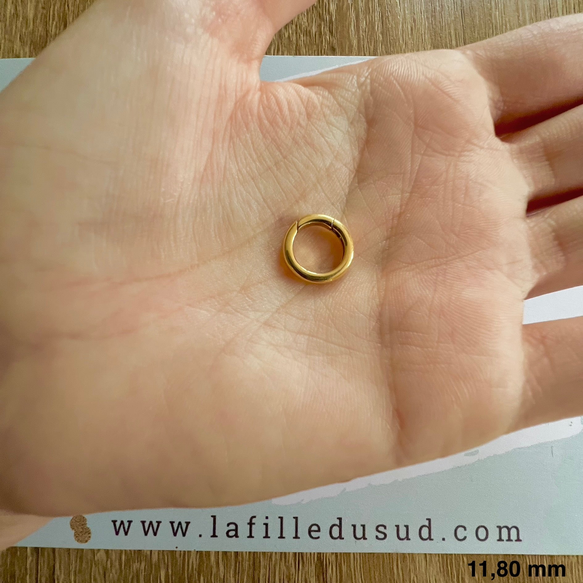 Fermoir à Charnière Bombé invisible en Or Jaune 18k