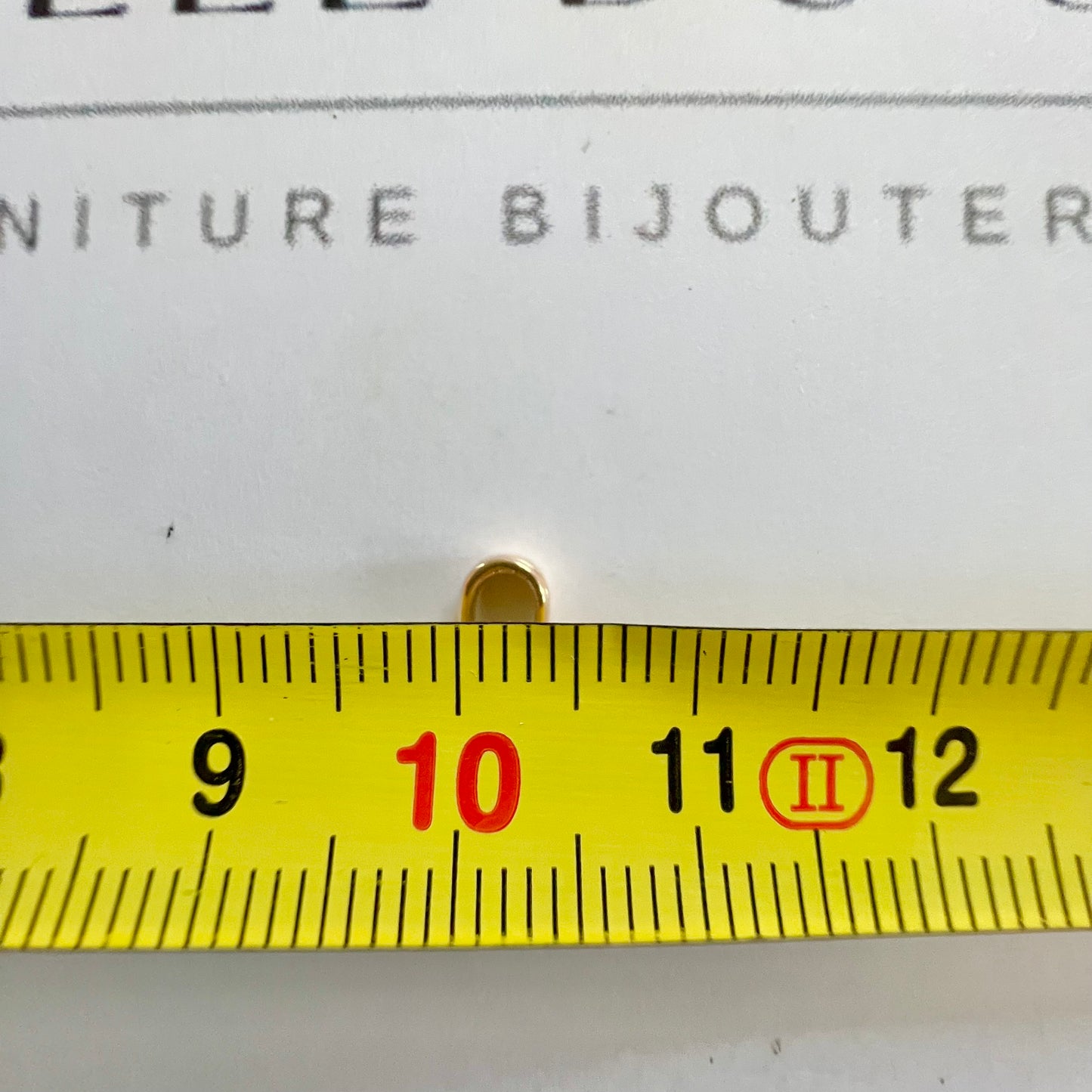 18-carat movable ribbed gold bail for pearls from 6 to 12 mm in diameter, 18k 750 yellow gold