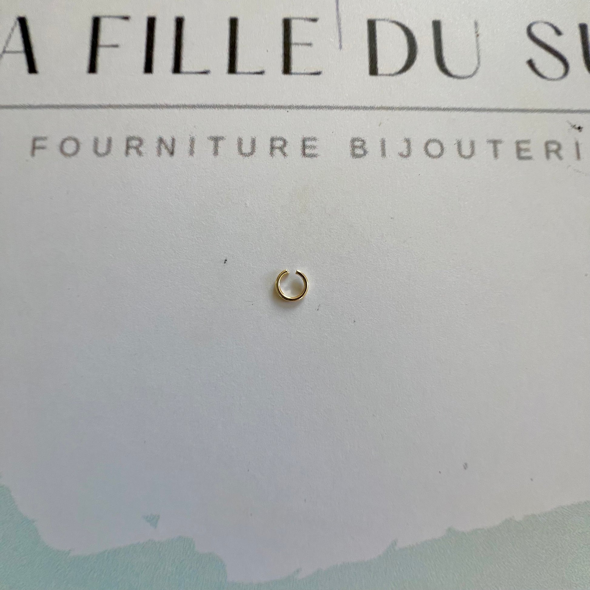 anneau de bout ouvert or 9 carats 4mm