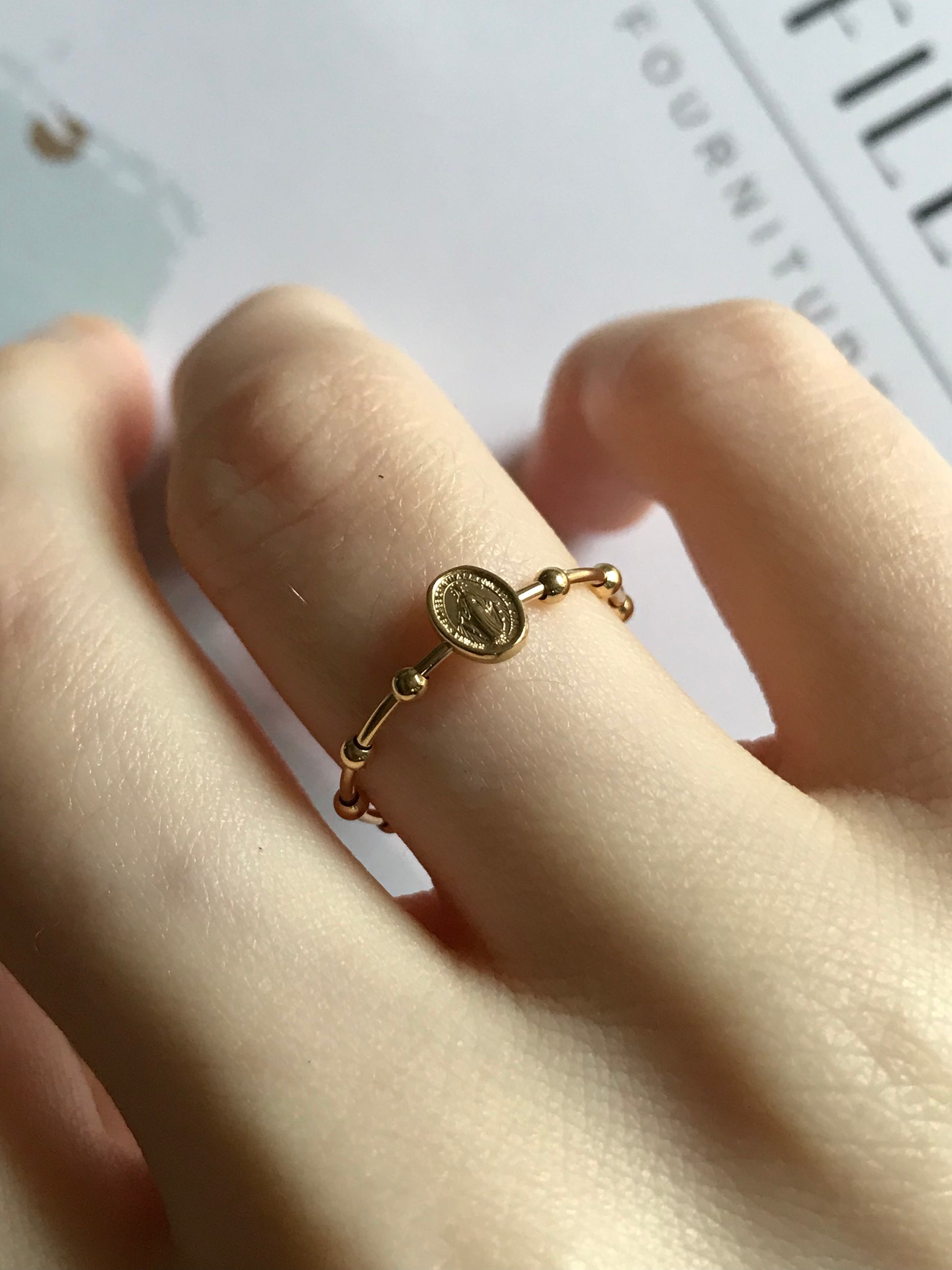 Bague minimaliste or hotsell