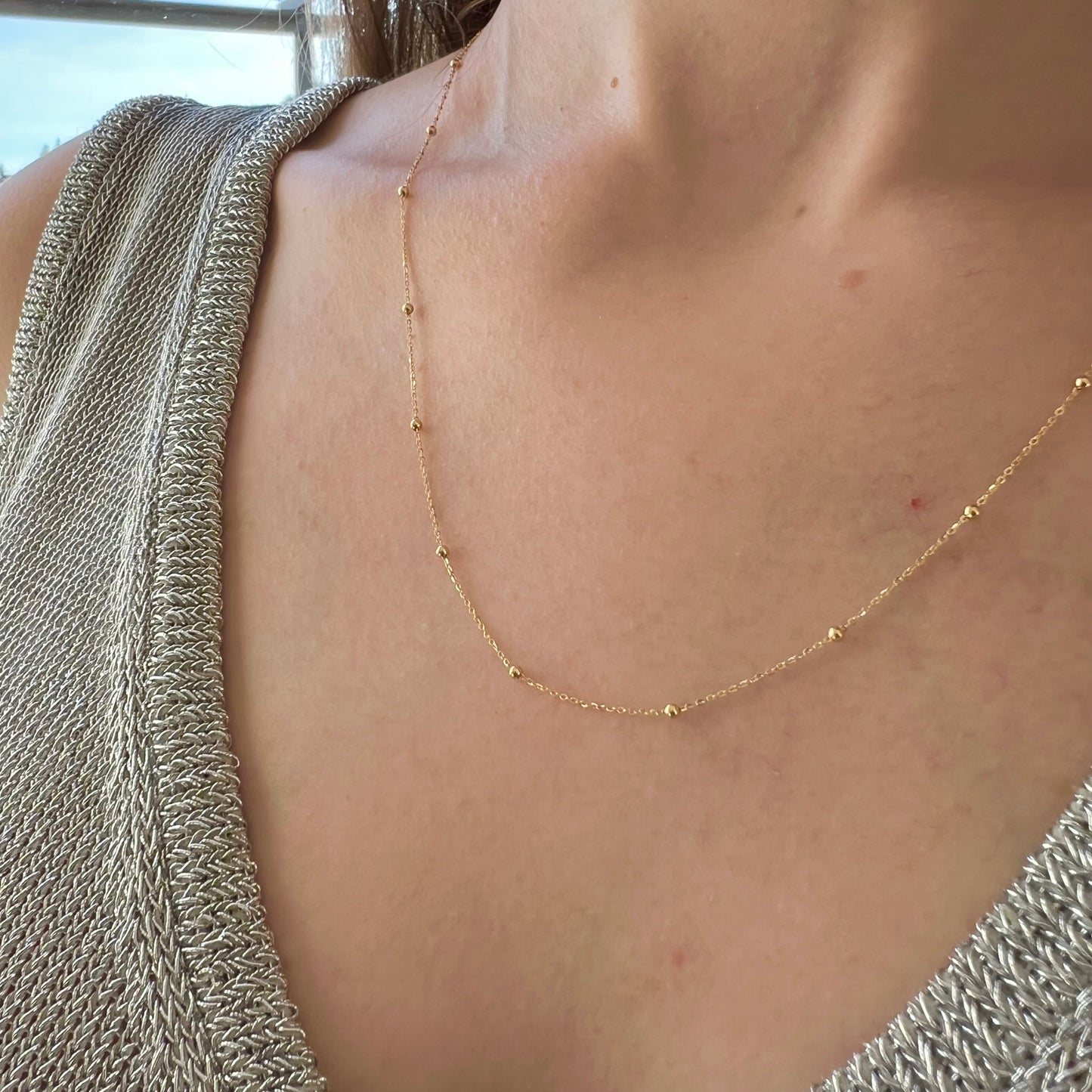 Chaîne boule en or jaune 18 carats