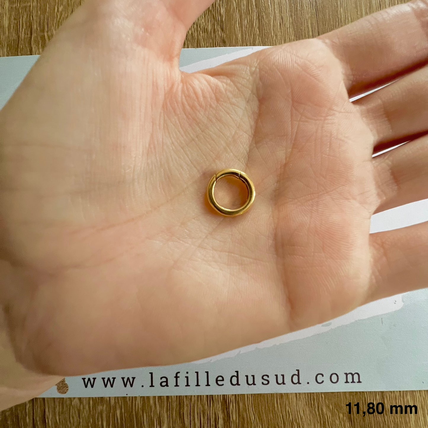 Fermoir à Charnière Bombé invisible en Or Jaune 18k