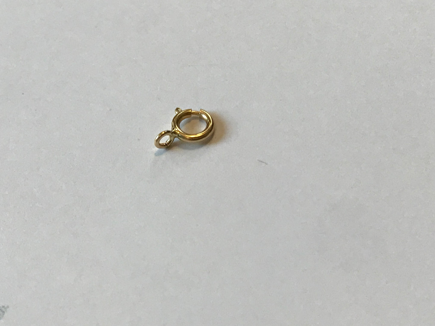 18 carat gold spring ring clasp, open or closed end ring