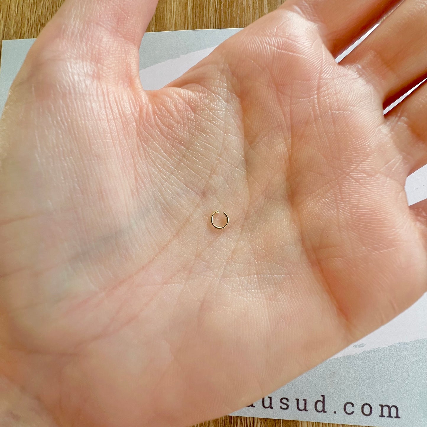 anneau de bout ouvert or 9 carats 4mm