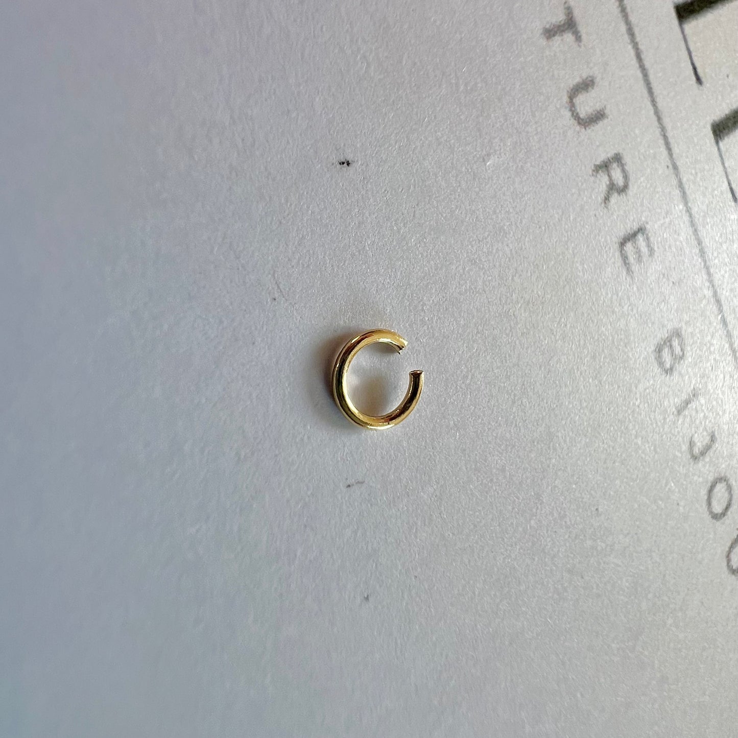 anneau de bout ouvert or 9 carats 4mm