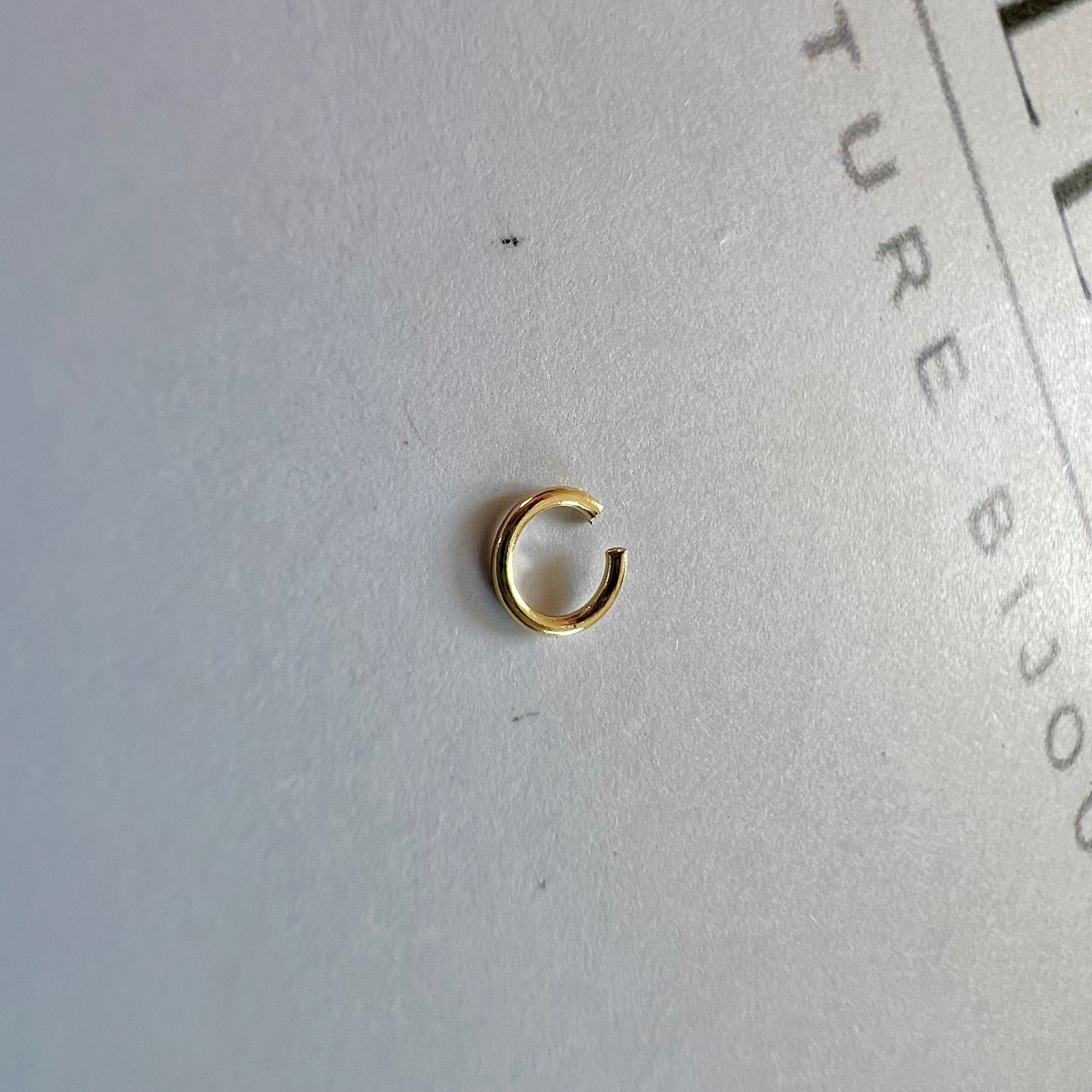 anneau de bout ouvert or 9 carats 4mm