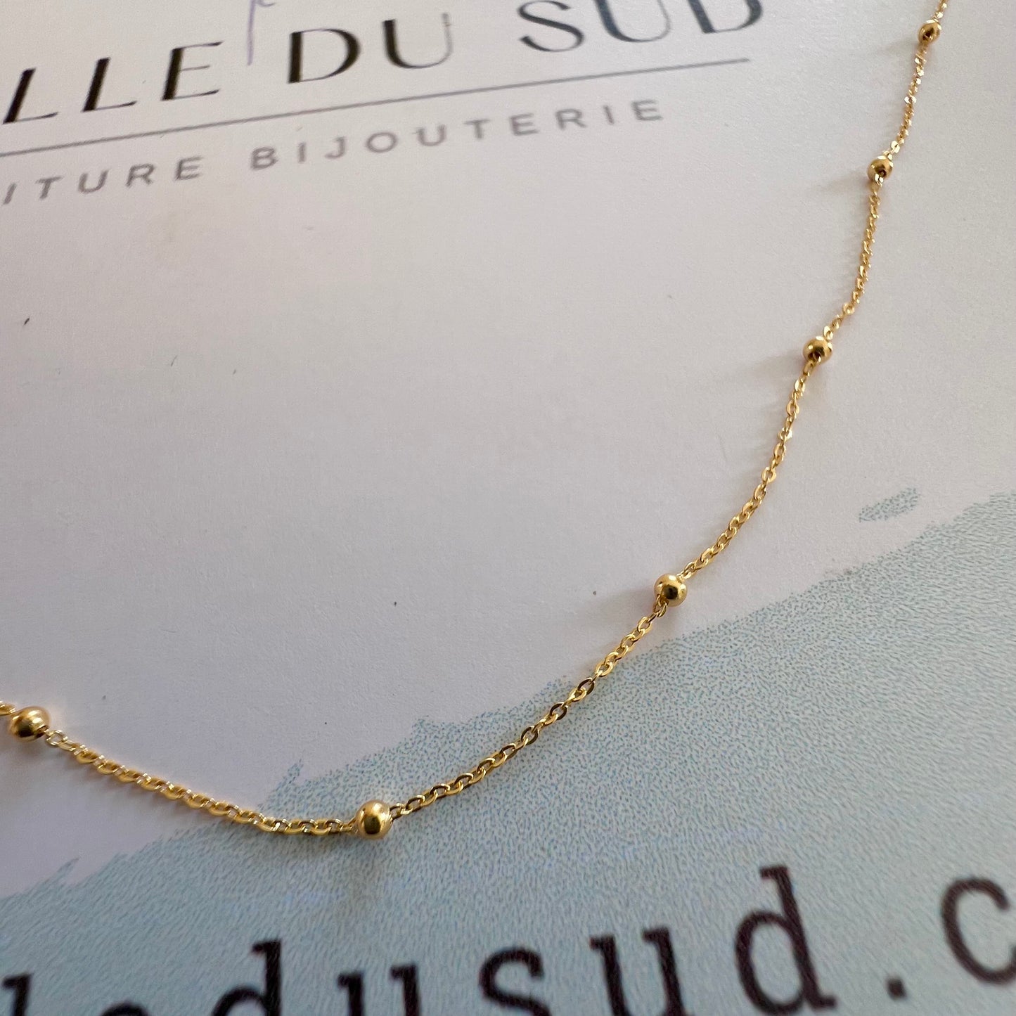 Chaîne boule en or jaune 18 carats