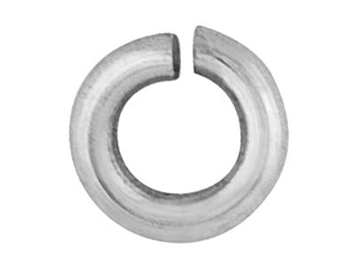 Anneau de jonction ouvert en or blanc 18 carats pour la création de bijoux.