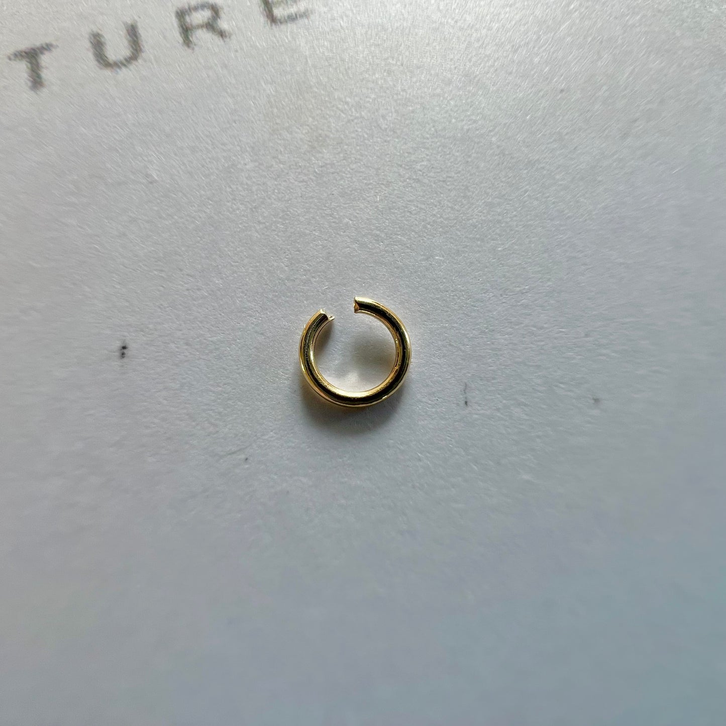 anneau de bout ouvert or 9 carats 4mm