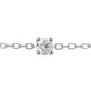 Bracelet chaîne maille forçat en or blanc avec diamant solitaire