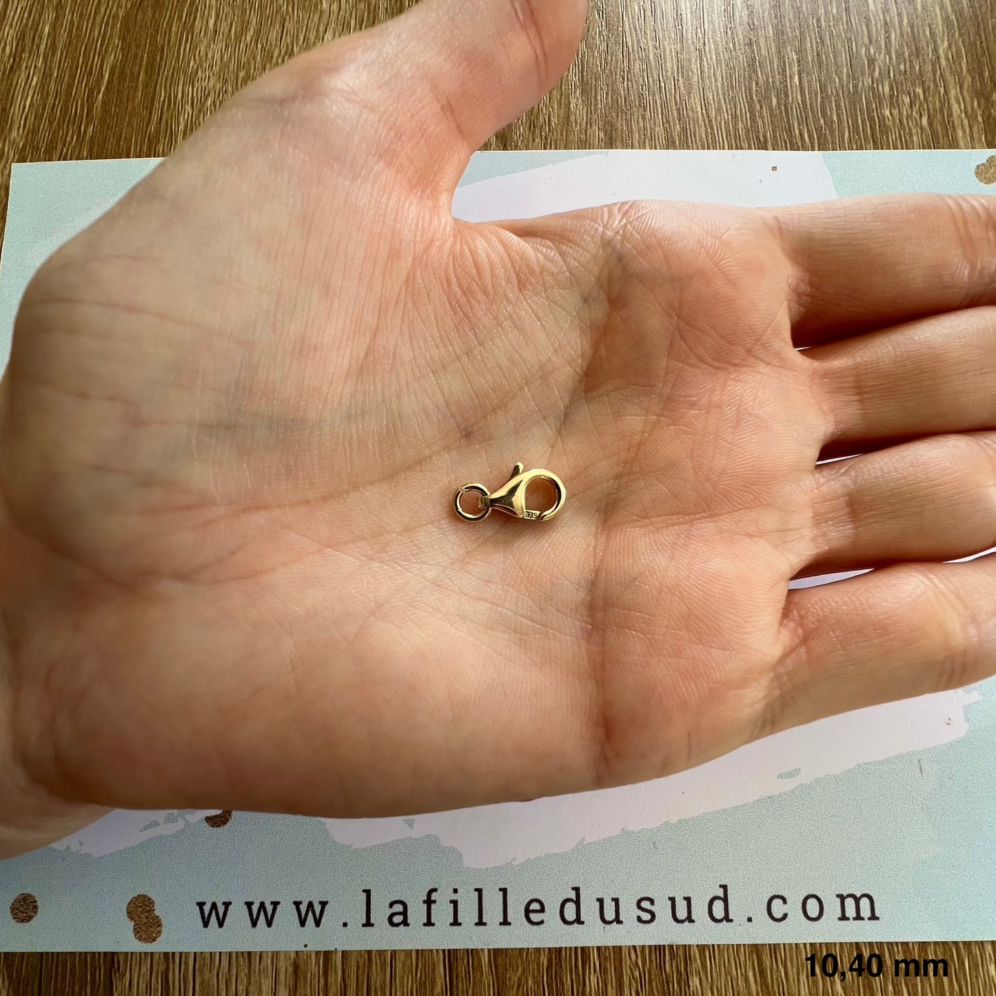 9K Yellow Gold  Domed Lobster Clasp