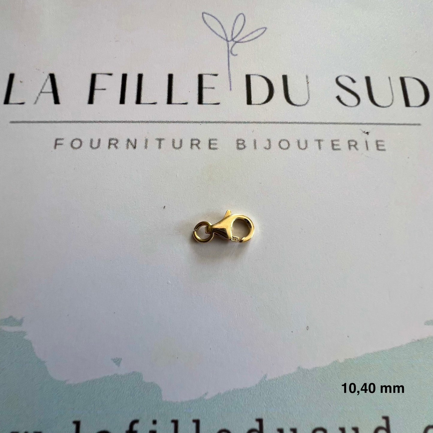 9K Yellow Gold  Domed Lobster Clasp