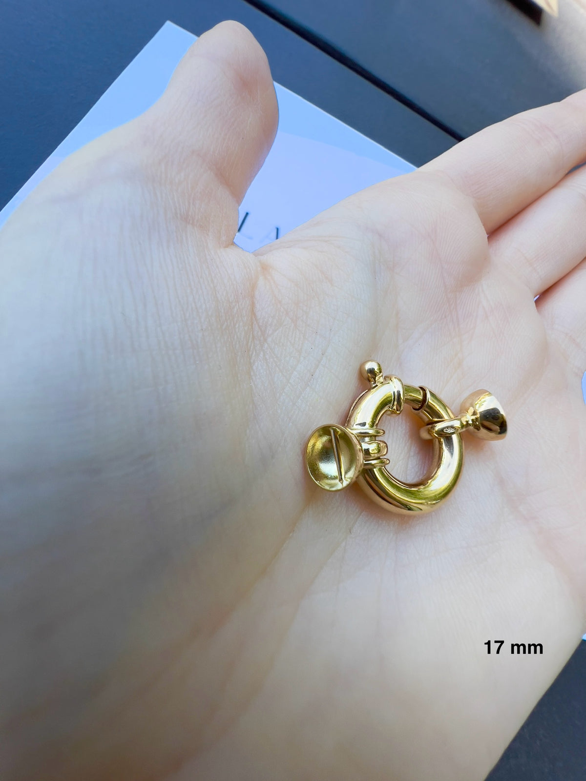 Beebeecraft 10 Ensembles Fermoirs Coulissants Acier Inoxydable Plaqué Or 18K 18 Mm – Avec Mousqueton Et Chaîne Extension Pour Bijoux