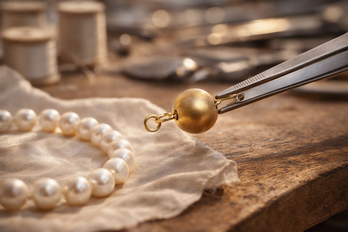 8mm Captive Ball Clasp | 9 Carat Yellow Gold for Pearl Necklace