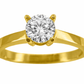 Monture bague solitaire Or jaune 18k 4 griffes avec diamant 1 carat