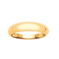 Bague jonc en or jaune 18 carats bombé vue de face de 5mm de largueur