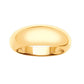 Bague jonc en or jaune 18 carats bombé vue de face de 8mm de largueur