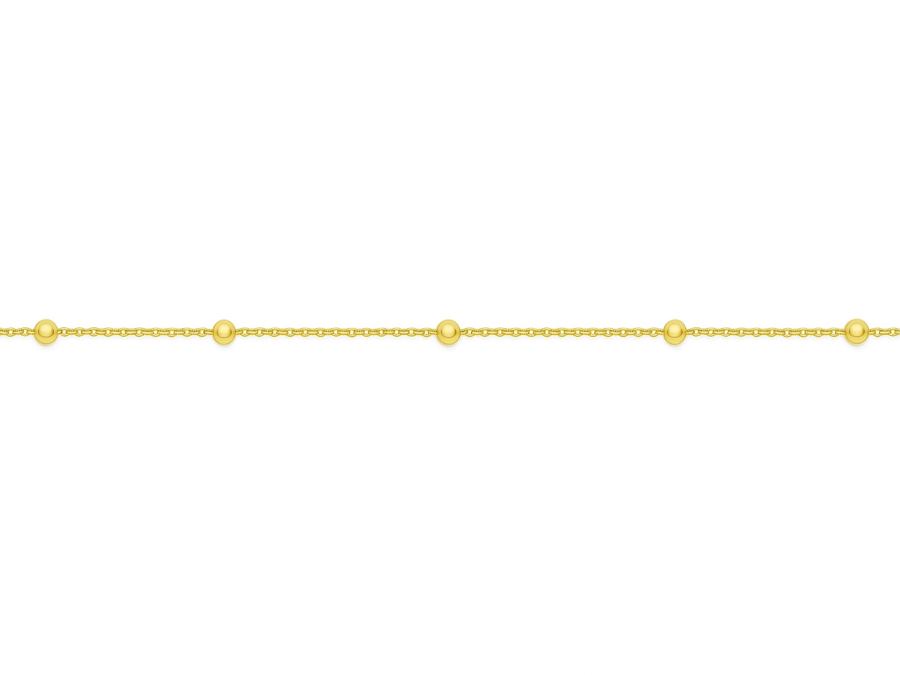 Bracelet chaine boule or jaune 18 carats porté poignet femme