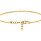 Bracelet jonc ajustable en or jaune 18 carats serti de diamants, modèle pour petit poignet.
