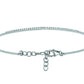 Bracelet jonc en or blanc non rhodié 18 carats et diamants, bijou de luxe ajustable.