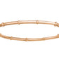 Bracelet jonc ouvrant en or rouge 18 carats pour femme, design style bambou avec fermoir huit de sécurité, taille standard 55x65mm.