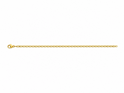 Collier chaîne maille cheval en or jaune 18 carats massif de 1,60 mm de largueur avec fermoir mousqueton.