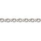 Gros plan macro sur les maillons ronds massifs de la chaîne maille forçat en or blanc 18 carats montrant la solidité du fil d'or plein.