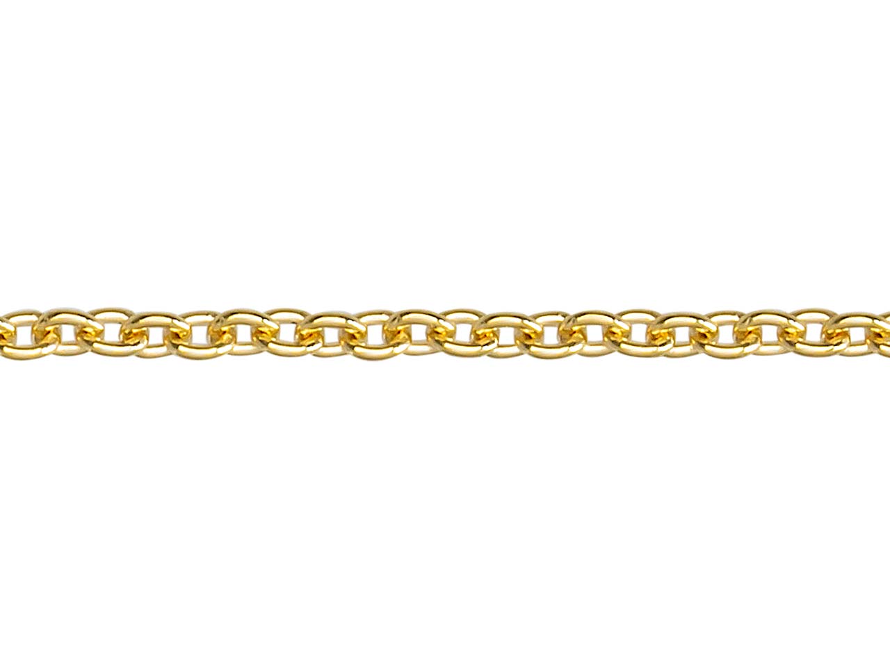 Gros plan macro sur les maillons ronds massifs de la chaîne maille forçat en or jaune 18 carats montrant la solidité du fil d'or plein.