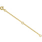 Chaînette d'extension en or 18 carats avec fermoir anneau ressort (750/1000) maille forçat diamantée de 1,47 mm, longueur 7 cm.