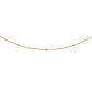 Chaîne boule en or jaune 18 carats, collier fin avec de petites boules espacées.