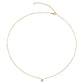 Collier solitaire en or jaune 18 carats serti d'un diamant naturel de 0,15 carat, maille forçat ajustable.