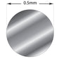 Schéma technique montrant la section de 0,50 mm d'un fil d'or blanc massif 18 carats.