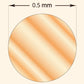 Schéma technique du diamètre 0,50 mm pour fil d'or rose 18 carats (750 millièmes)