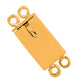 Fermoir boîte rectangulaire 2 rangs en or jaune 18 carats pour collier de perles.