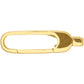 Fermoir mousqueton rectangulaire en or jaune 18 carats massif, design moderne 18mm.