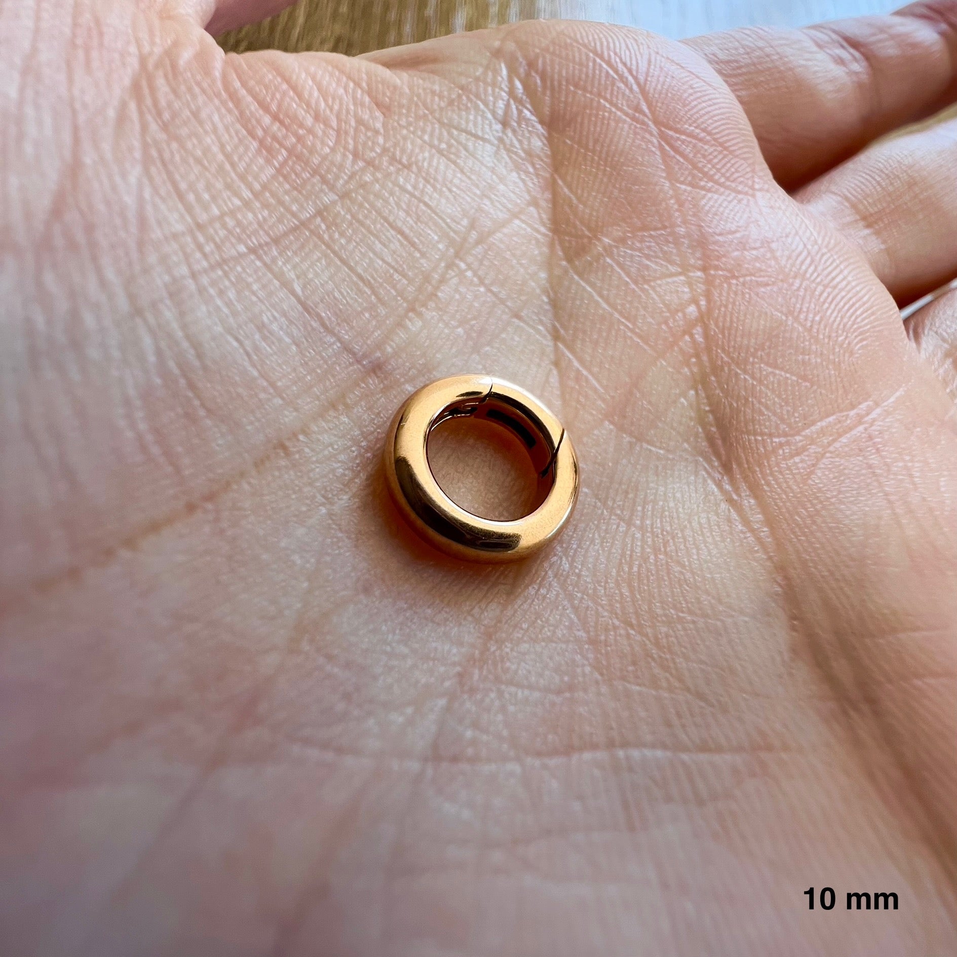 Fermoir rond en or rouge massif 18 carats pour création artisanale