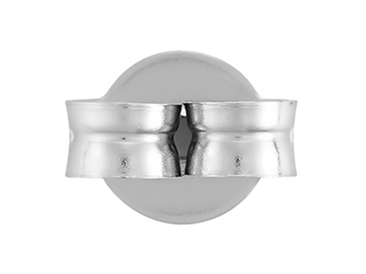 Fermoir poussette papillon en or blanc rhodié 18 carats pour la sécurité des boucles d'oreilles.