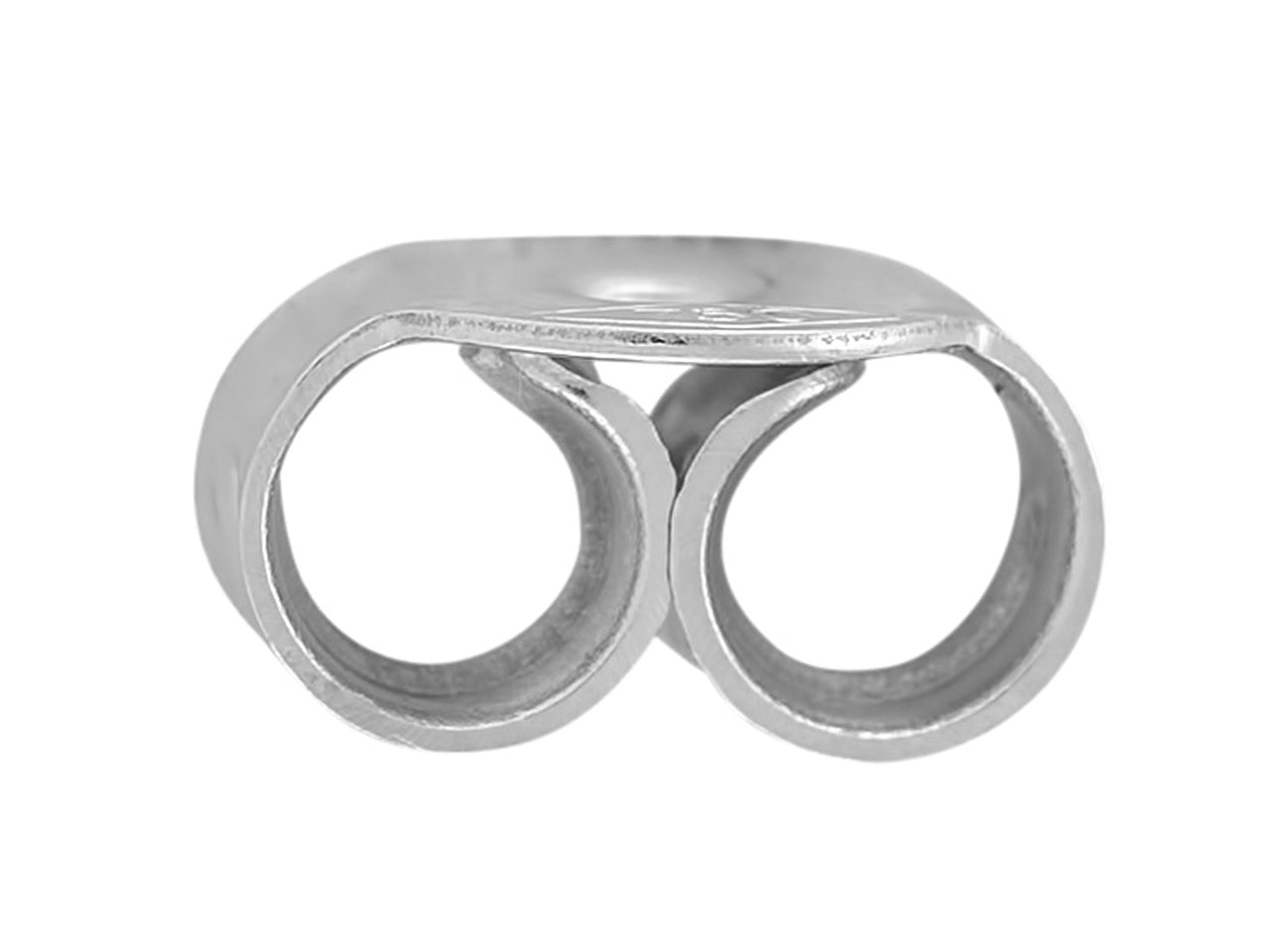 Fermoir poussette papillon en or blanc rhodié 18 carats pour la sécurité des boucles d'oreilles.