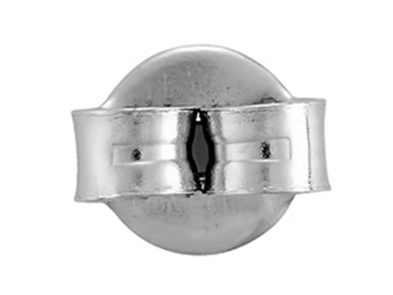 Fermoir poussette papillon en or blanc rhodié 18 carats pour la sécurité des boucles d'oreilles.