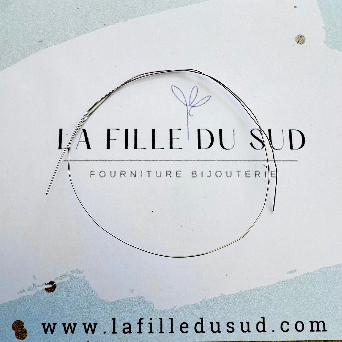 Fil de bijouterie en or blanc palladié 18k de 0,5 mm d'épaisseur pour création artisanale