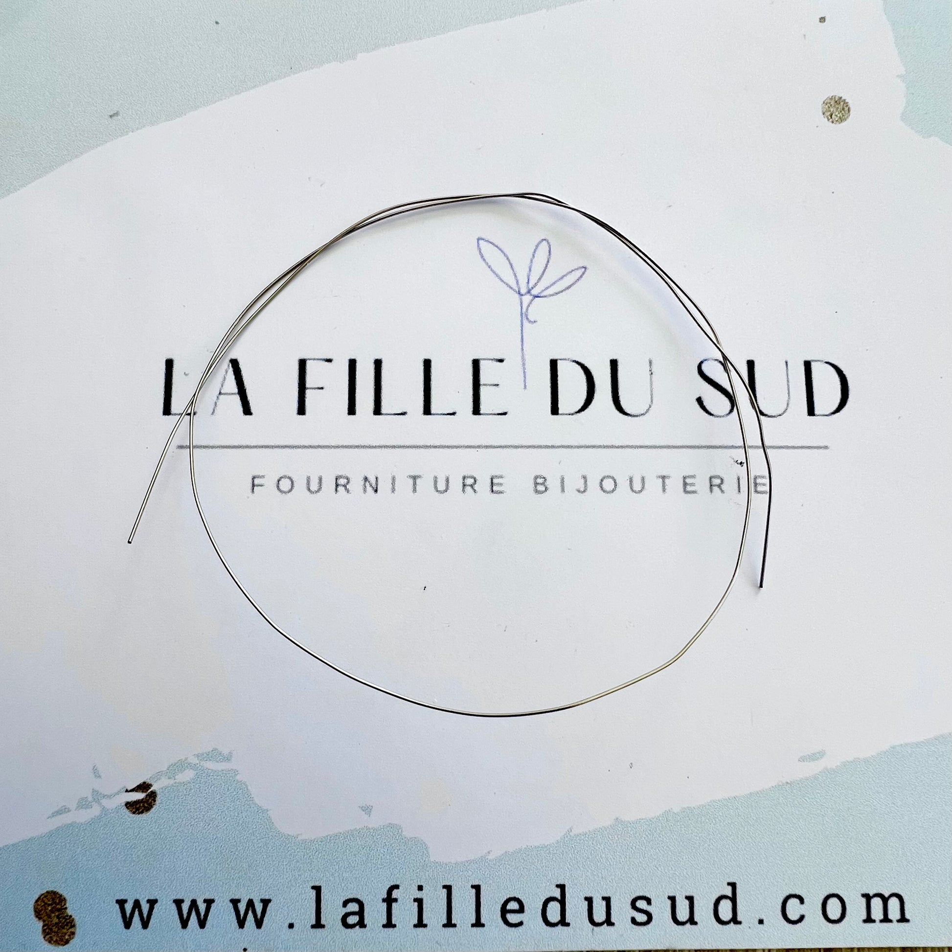 Fil de bijouterie en or blanc palladié 18k de 0,5 mm d'épaisseur pour création artisanale