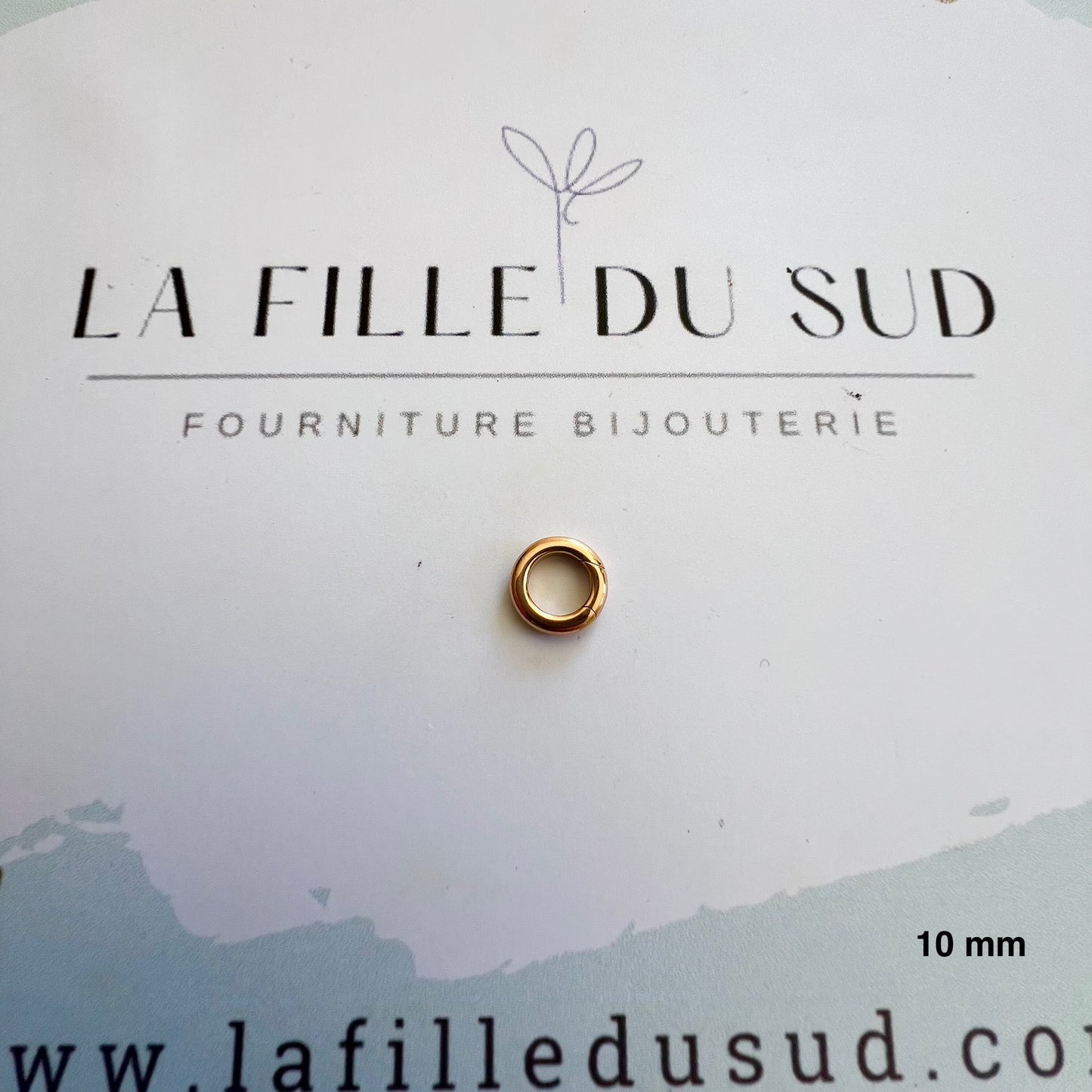 Fournitures pour bijoutiers : fermoir rond à charnière invisible en or rouge 18 carats de haute qualité